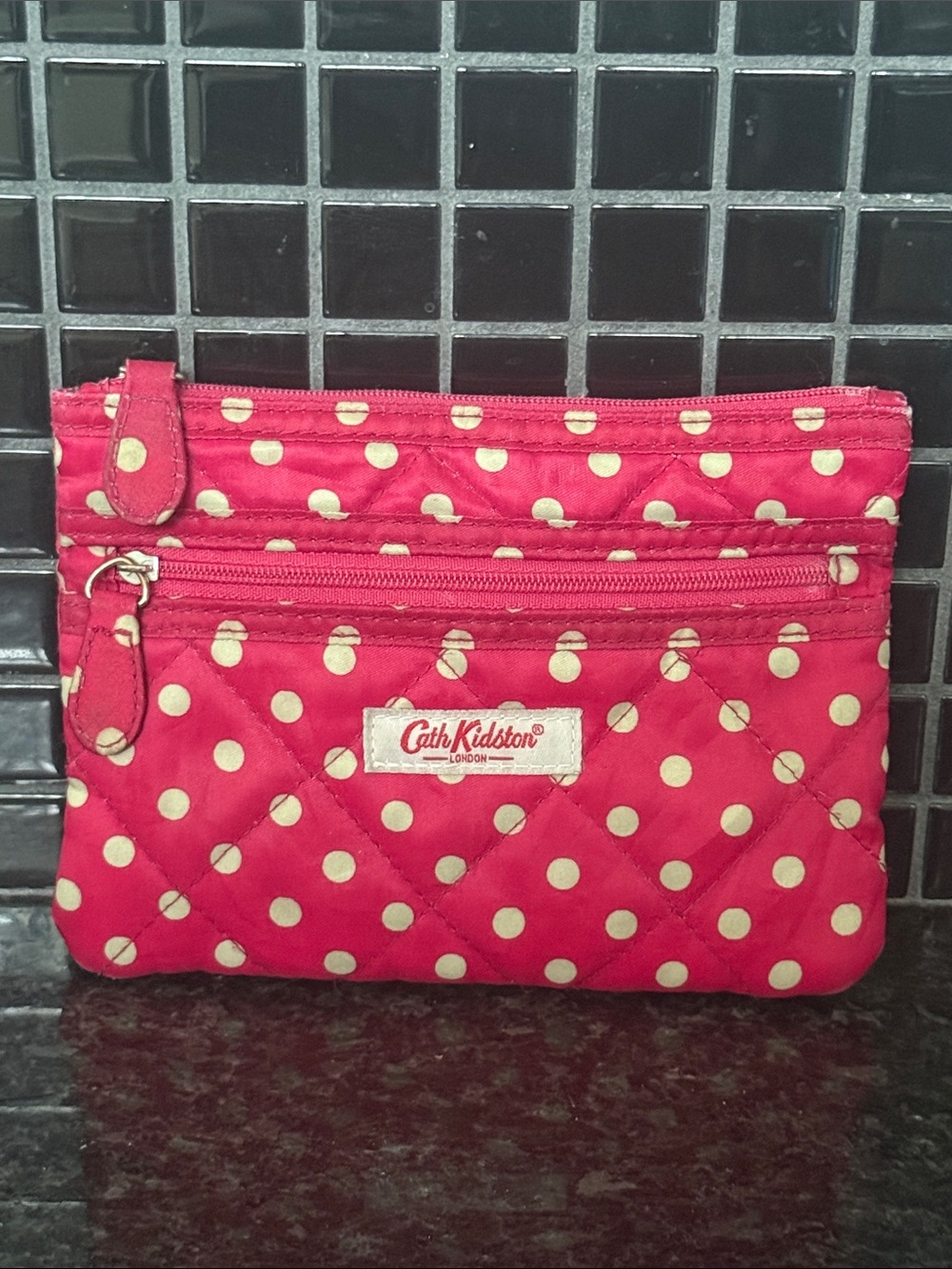 Cath Kidston Quilted Double Zipper Pouch